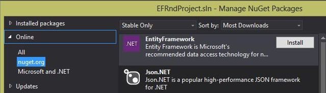 nuget package install